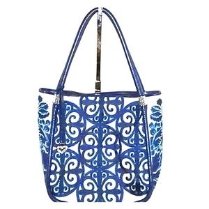 BRIGHTON blue tapestry tote handbag
